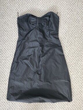 Classic Strapless Black Bow-Front Cocktail Dress